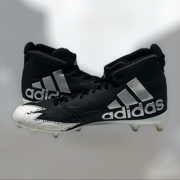 Adidas Freak black white and silver football cleats size 11.5 - Picture 4 of 6